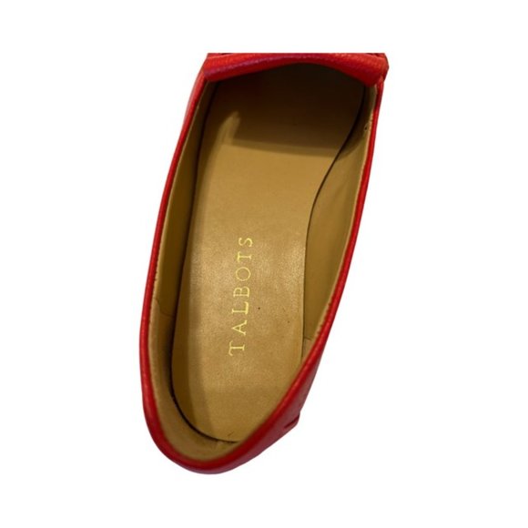 Talbots Red Leather Tassel Loafers Size 6.5 - Picture 7 of 9